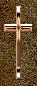 Bronze Single Cross Shimmer Brown